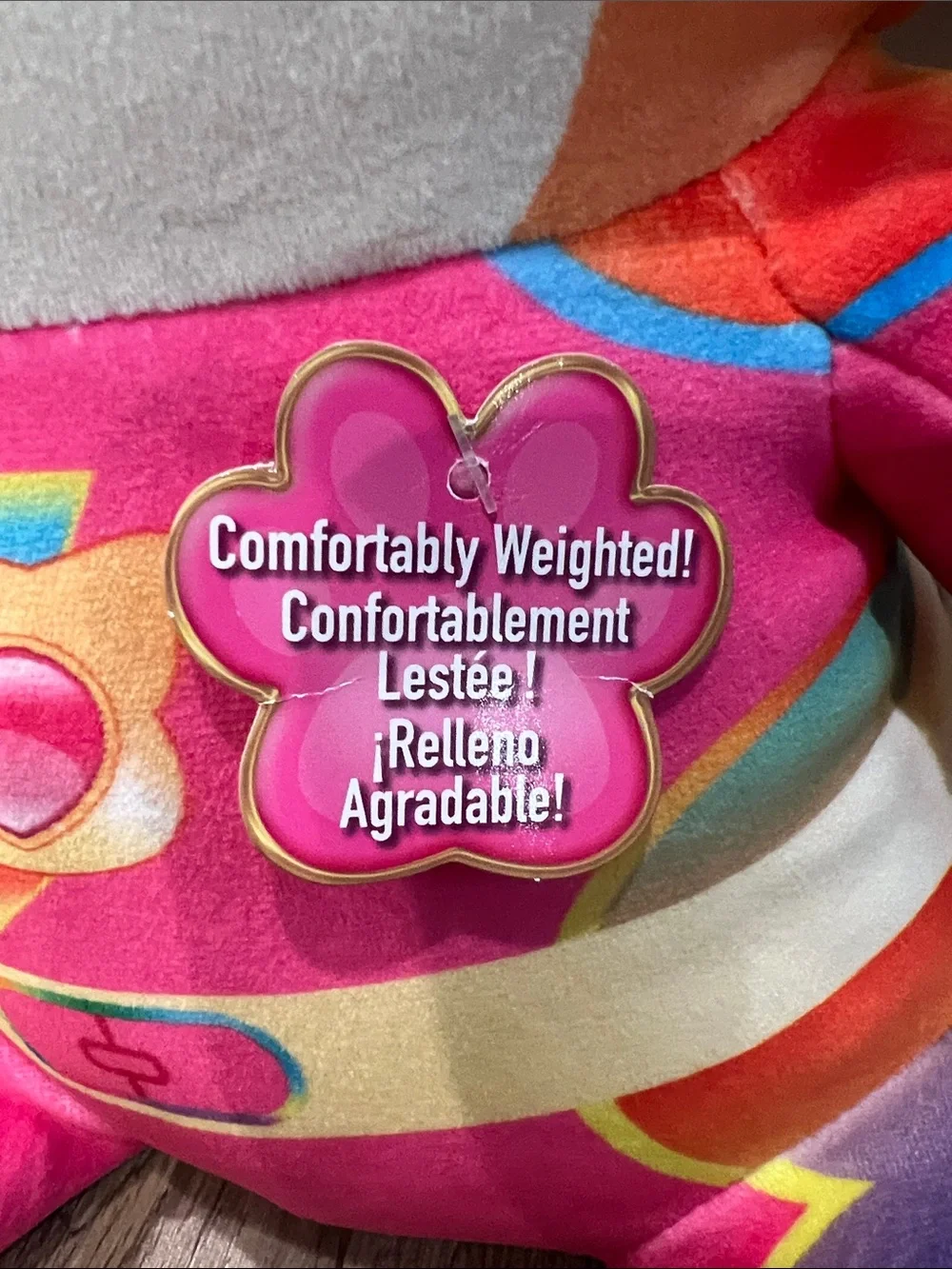 Disney Superhero Kitty Plush - Pink, Orange & Yellow - weighted !
